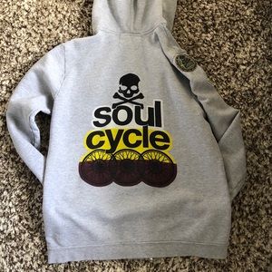 soulcycle zip front hoodie